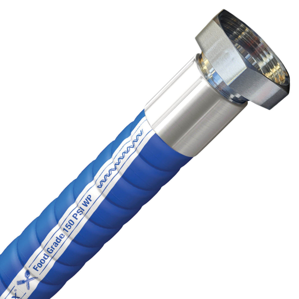 Continental Extremeflex Food 25mm food-grade hose assembly with 1-inch BSM RJT fittings