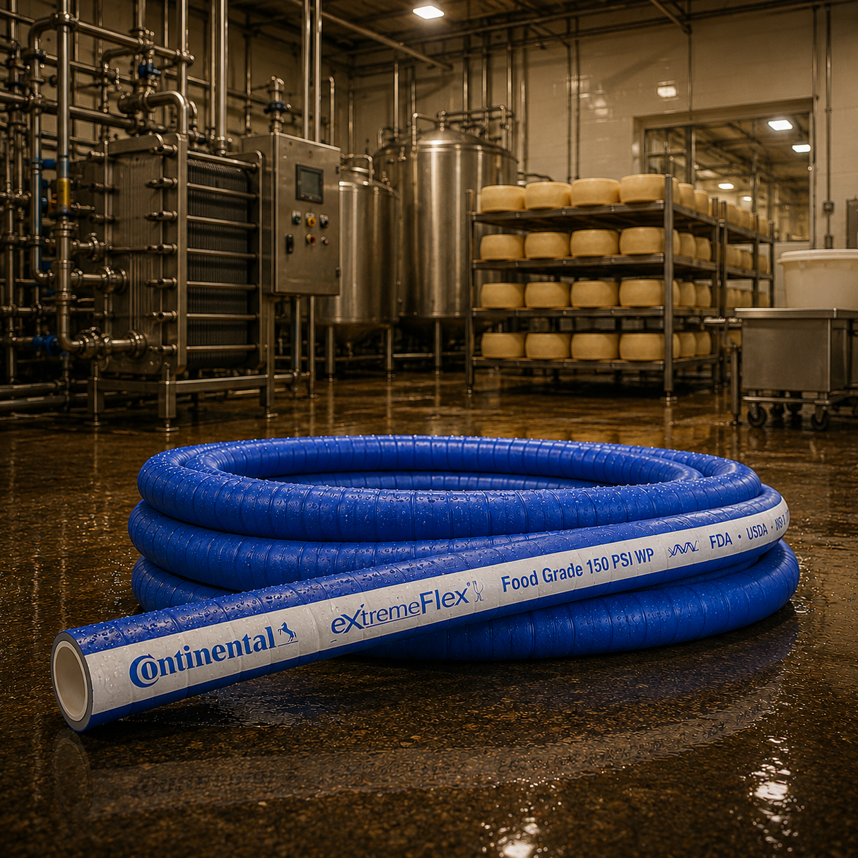 Continental ExtremeFlex Food Grade Hose - Milk & Fatty Food Transfer