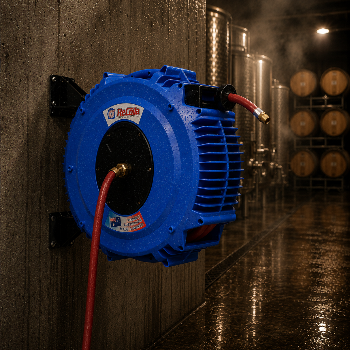 Recoila GEN III Hot Water Washdown Hose Reel