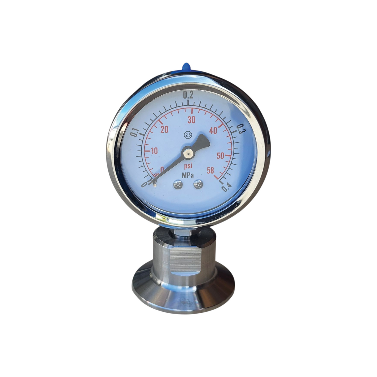 Tri-Clamp Pressure Gauge | Sanitary Diaphragm Gauge 0-58psi