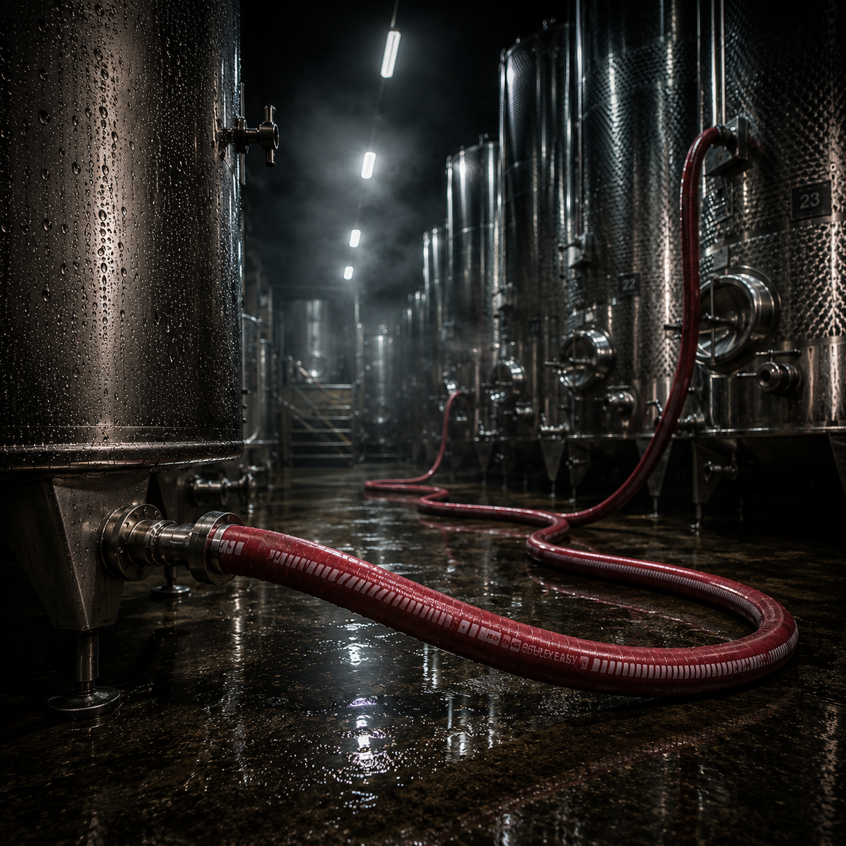 50mm Tri-Clamp Winery Transfer Hose Assembly | IVG Vinoflex Easy