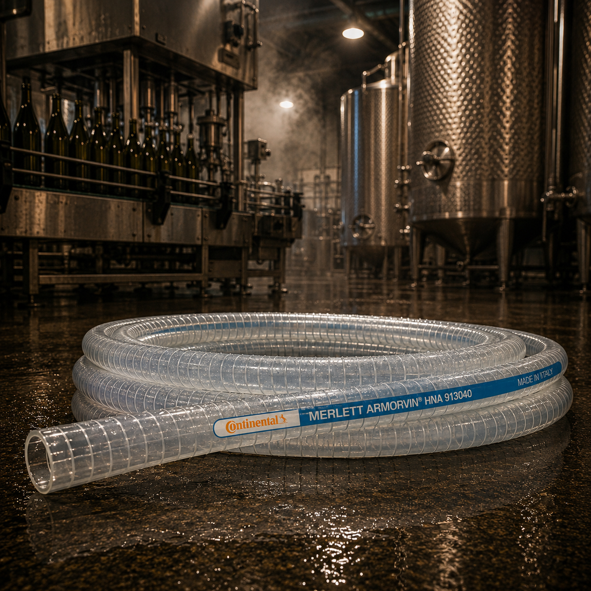 Continental Armorvin HNA Clear PVC Food & Beverage Suction Hose