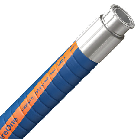 Continental Drinkline 25mm premium wine transfer hose assembly with 1.5-inch Tri-Clamp fittings