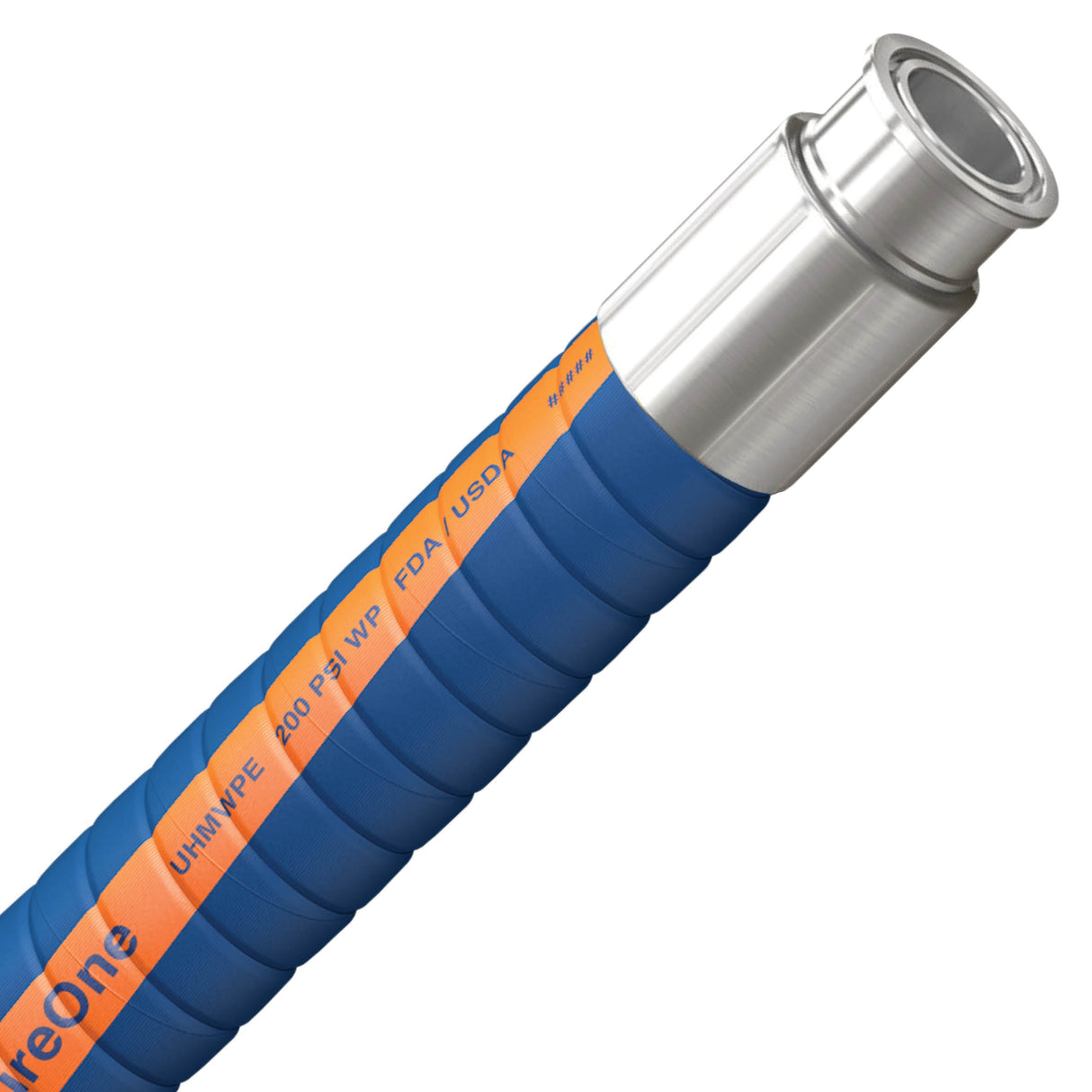 Continental PureOne 50mm food and beverage hose assembly with 2-inch Tri-Clamp fittings