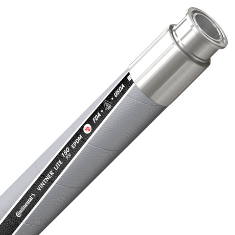 Continental Vintner Lite 50mm winery and beverage hose assembly with 2-inch Tri-Clamp fittings