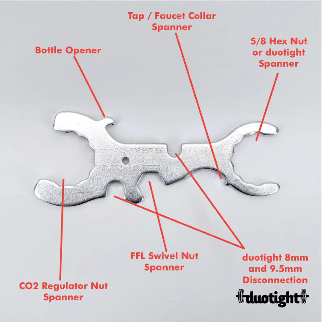 HOMEBREW 7 IN 1 FAUCET TAP WRENCH / SPANNER TOOL