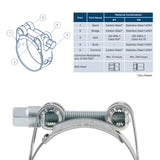 Bolt Clamp W1 Zinc-Plated Steel Clearance Heavy-Duty Clamp